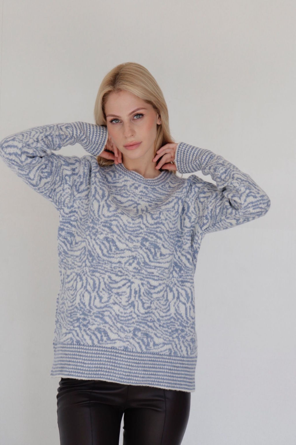 10414 Джемпер серо-голубой - Martichelli фото 30