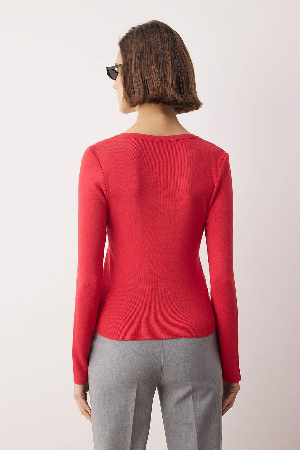 K?rm?z? Yumusak Dokulu Triko H?rka TWOAW26HI00264