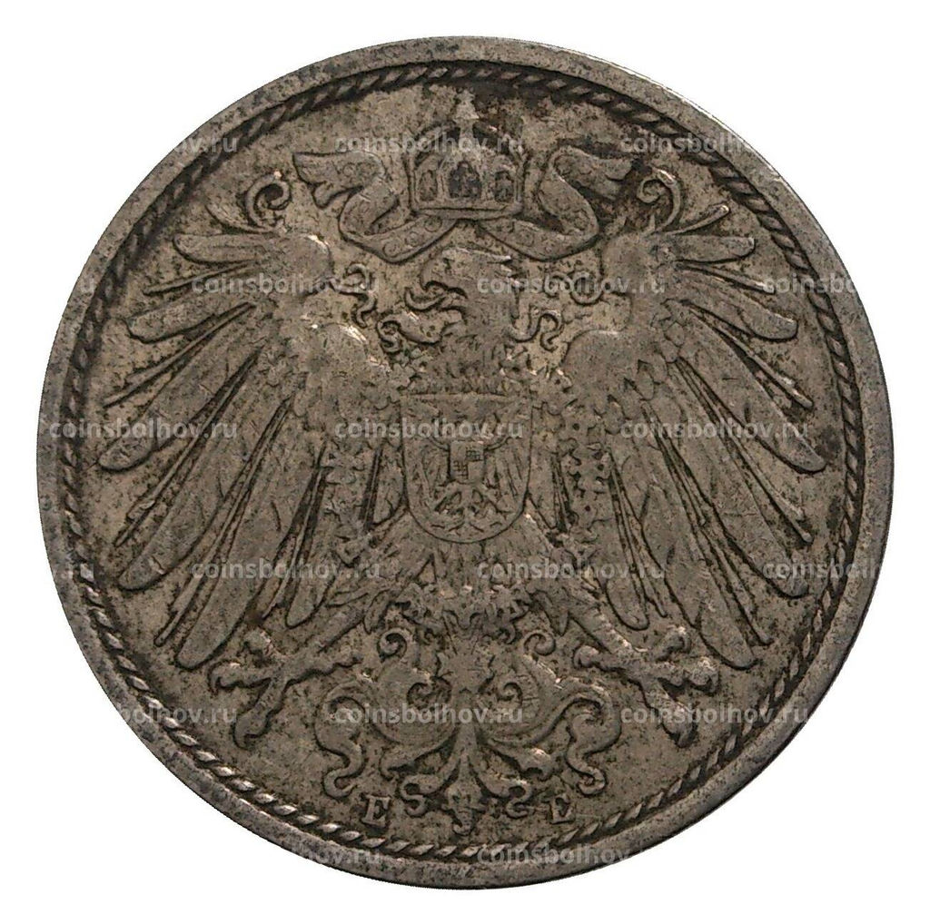 Монета 10 пфеннигов 1909 года Е Германия