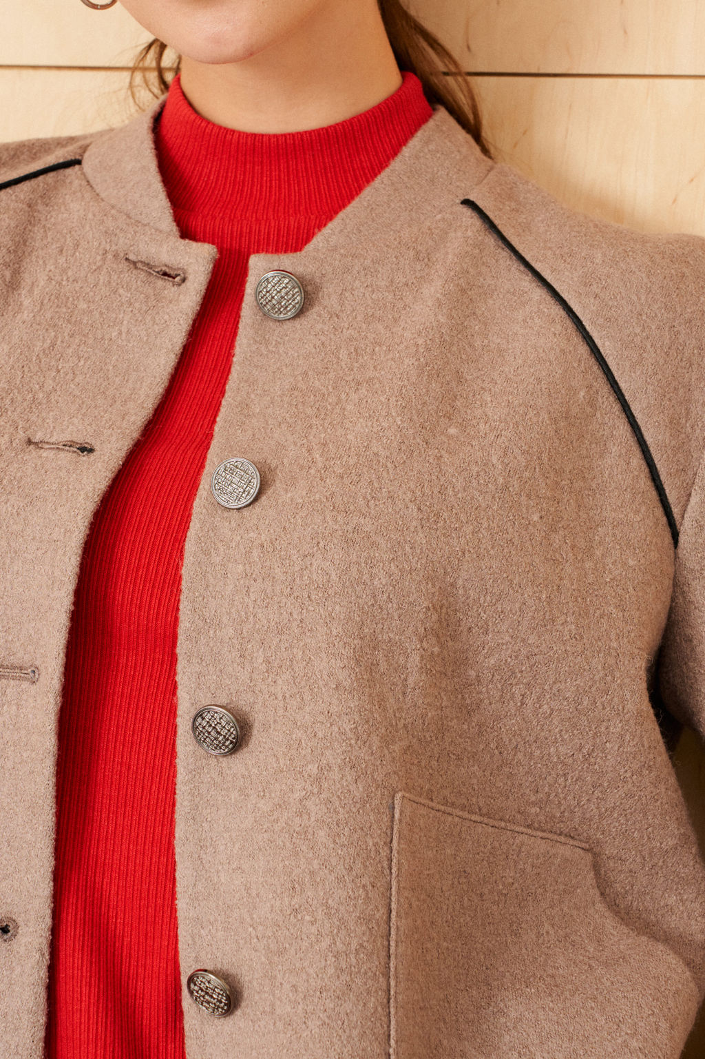 Жакет утепленный  Bensu (Цвет: Бежевый) - Morozov Amavie фото 5