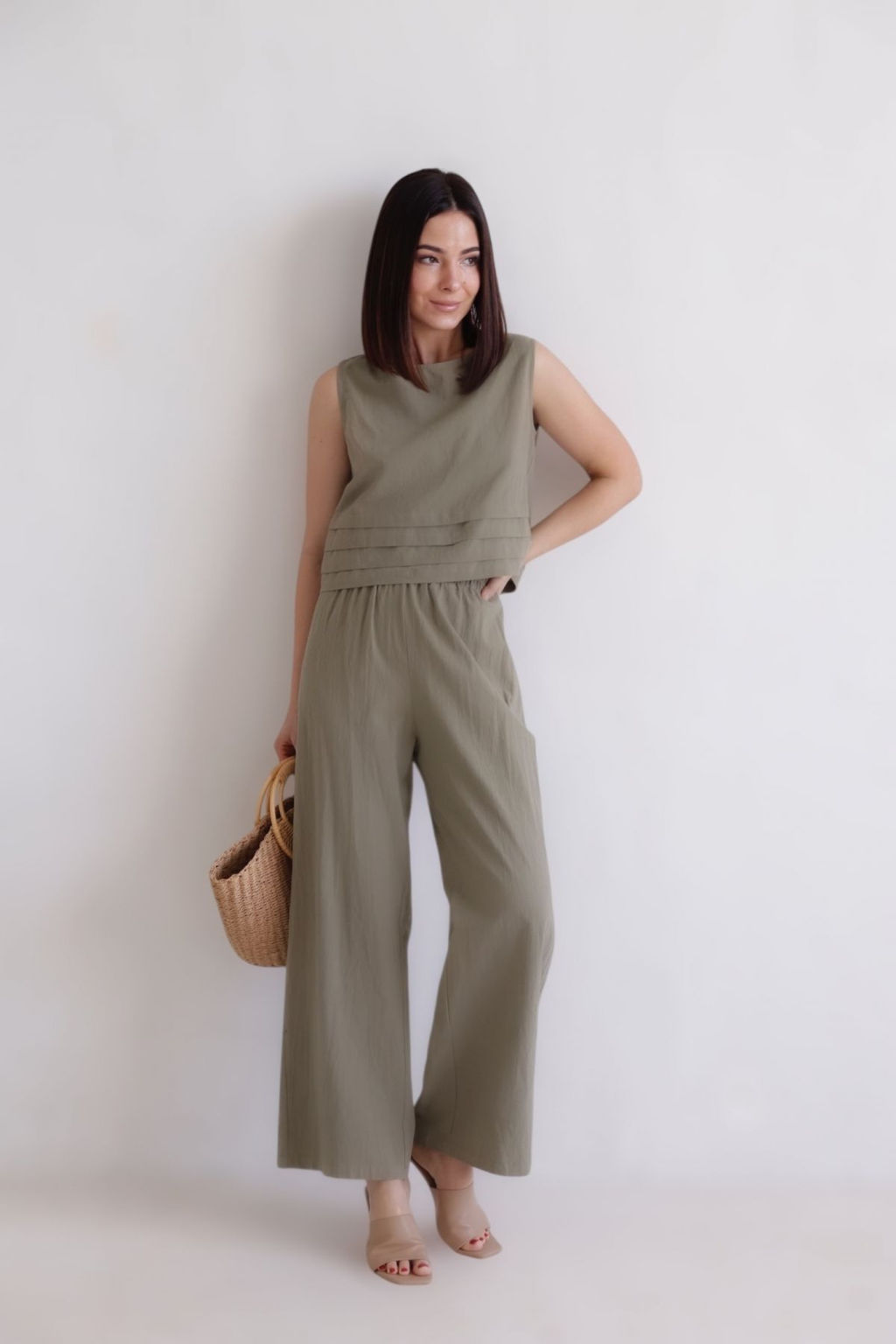 Martichelli Костюм брючный хлопковый хаки  фото 3