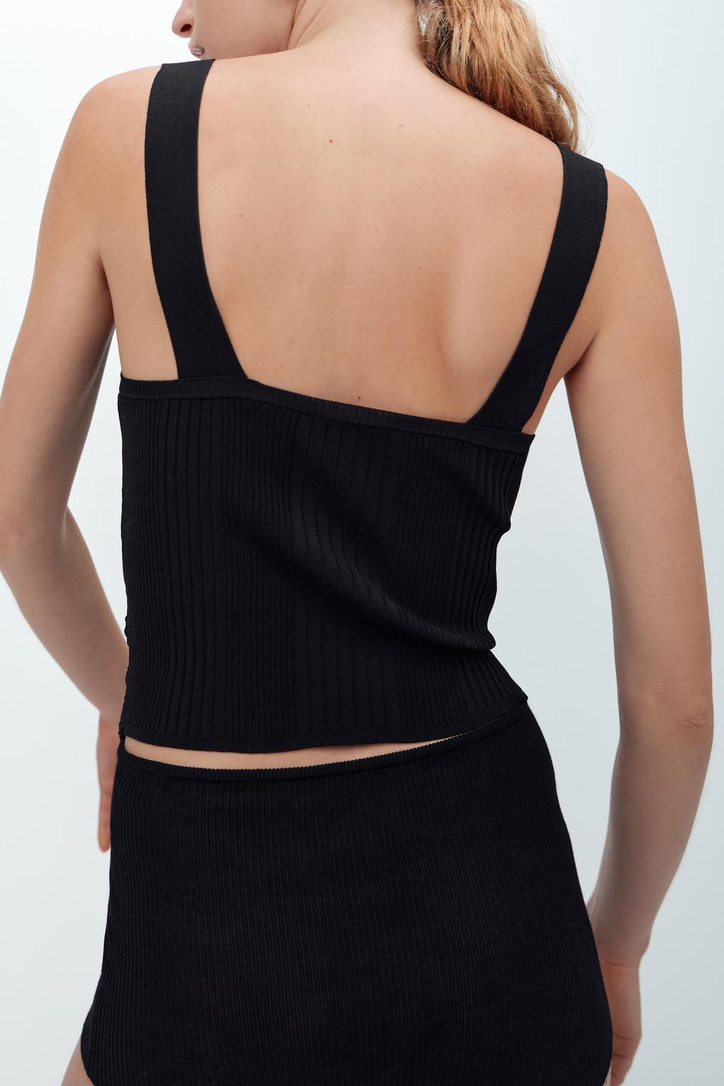 KNIT TOP WITH HOOK-AND-EYE DETAILS - Zara фото 2