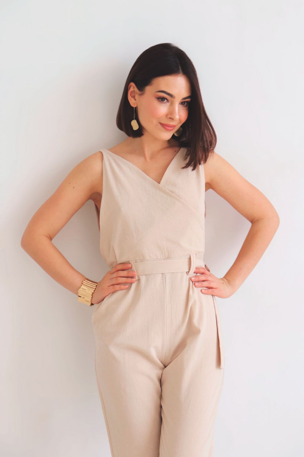 Martichelli Комбинезон хлопковый бежевый  фото 4