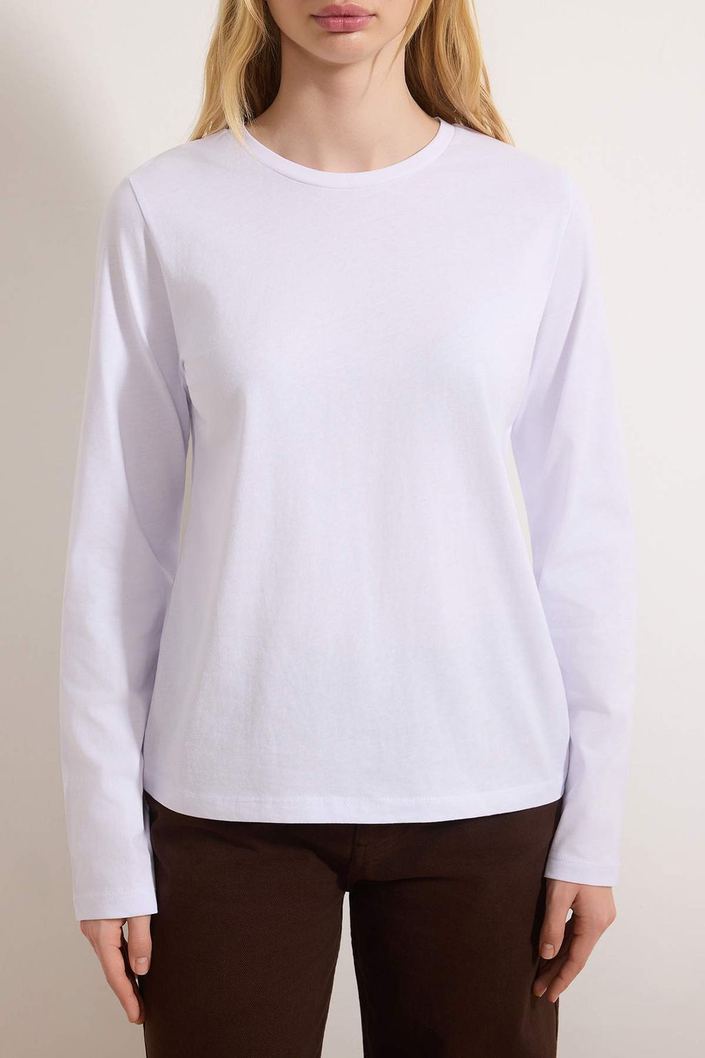 Siyah-Beyaz 2li Paket Bisiklet Yaka Regular/Normal Kesim Orme T-Shirt TWOAW25TS00001