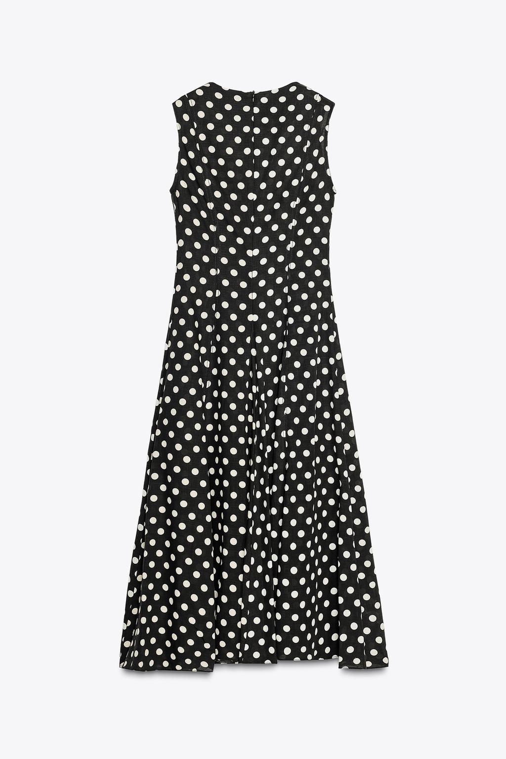 ZW COLLECTION POLKA DOT MIDI DRESS - Zara фото 8