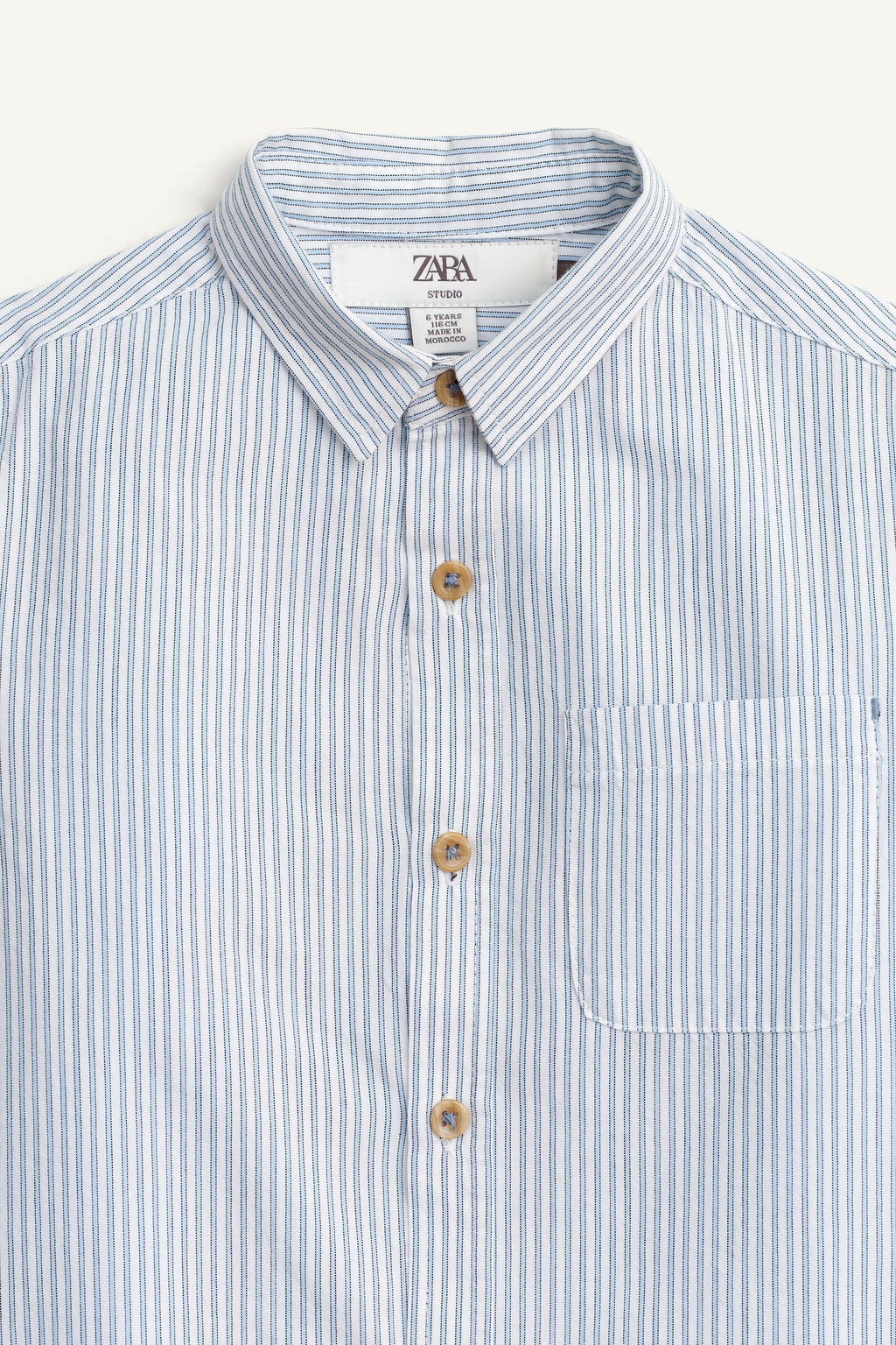 LIMITED EDITION STRIPED SHIRT WITH POCKET - Zara фото 7