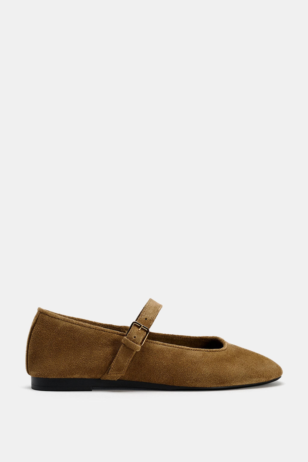 SPLIT SUEDE BALLERINAS