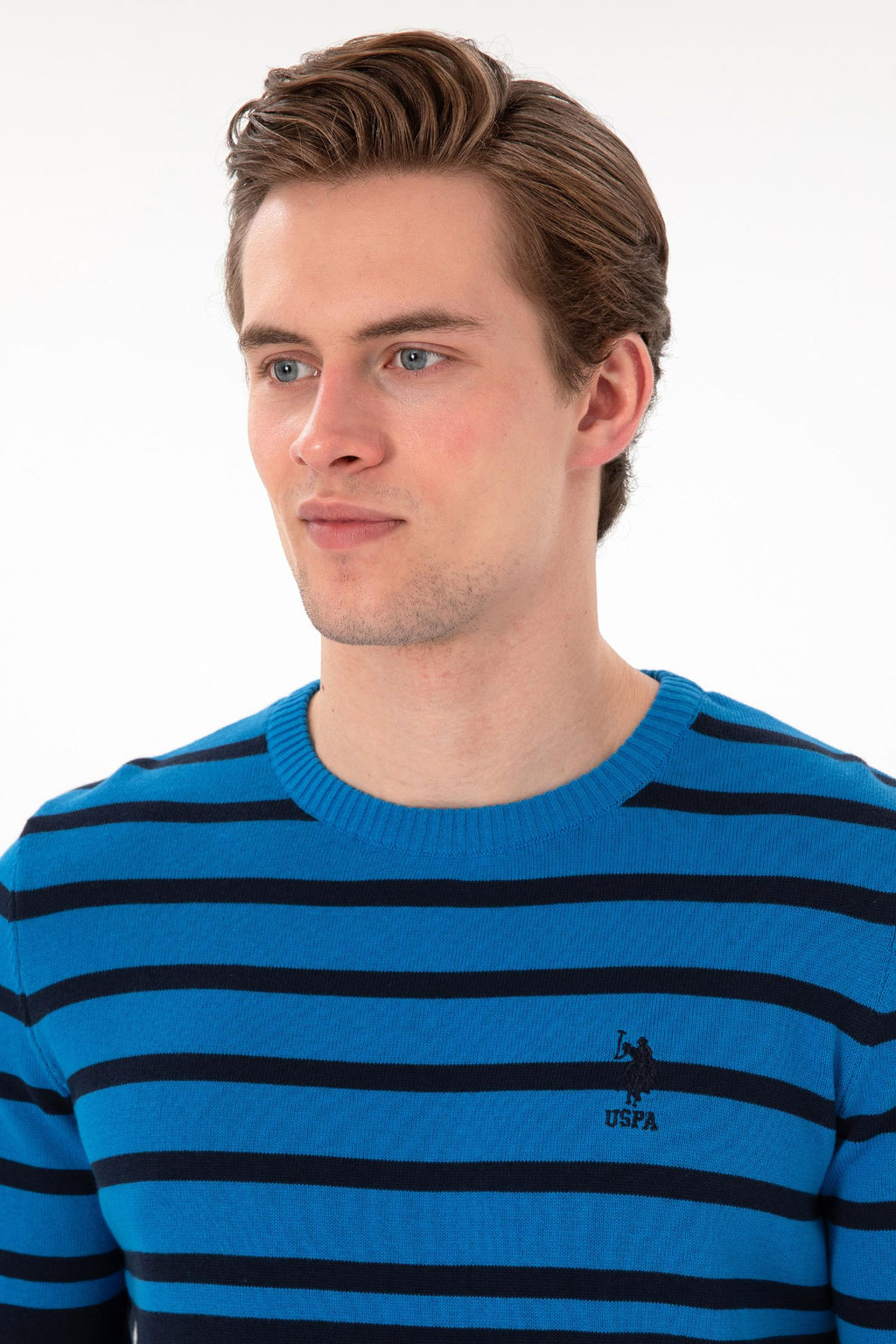 Erkek Kobalt Mavi Kazak