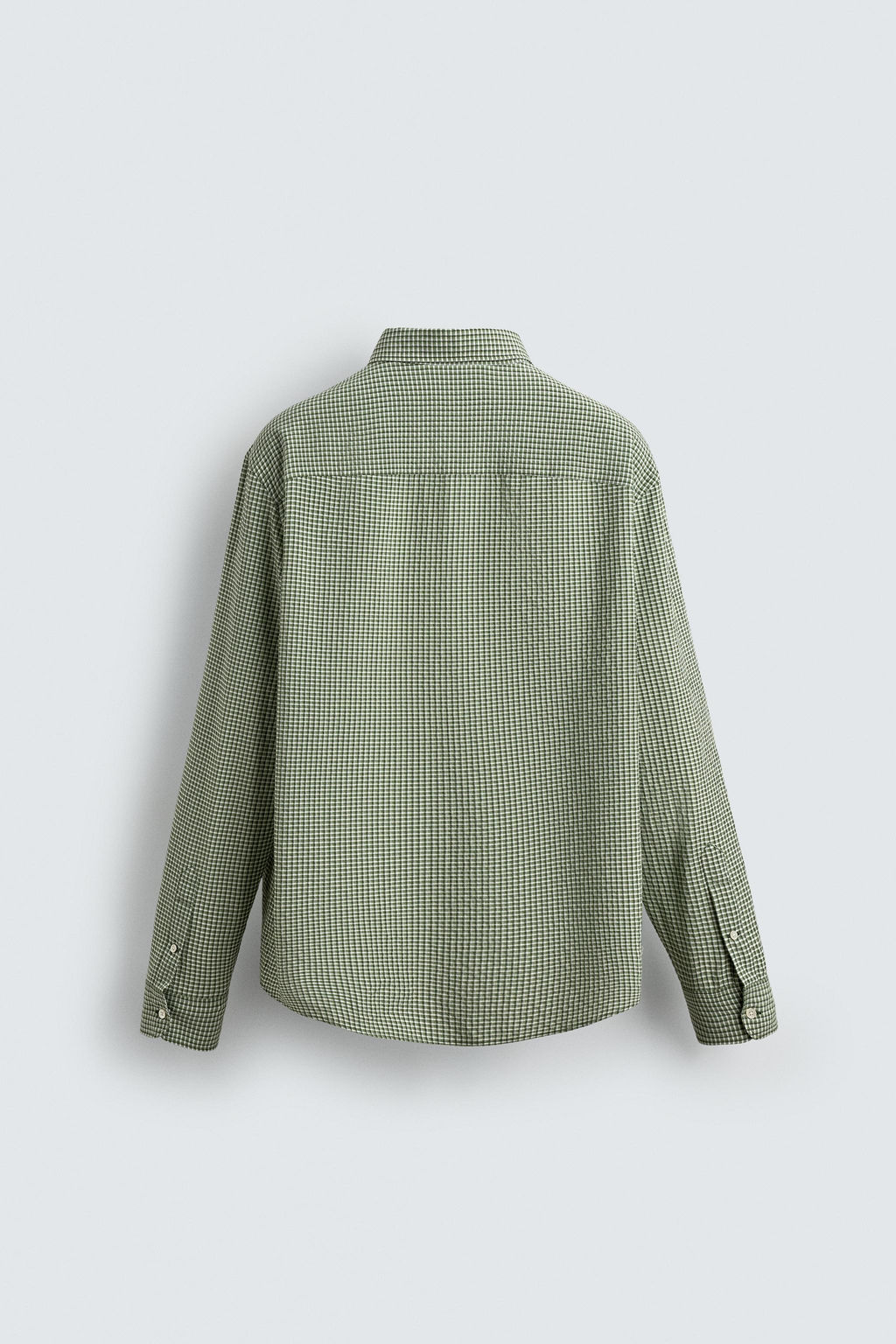 Рубашка CAMISA ESTRUCTURA CUADROS зеленая