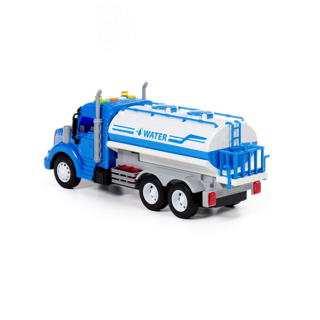 Профи, поливочный автомобиль инерционный (со светом и звуком) (синий) (в коробке) - Полесье фото 9