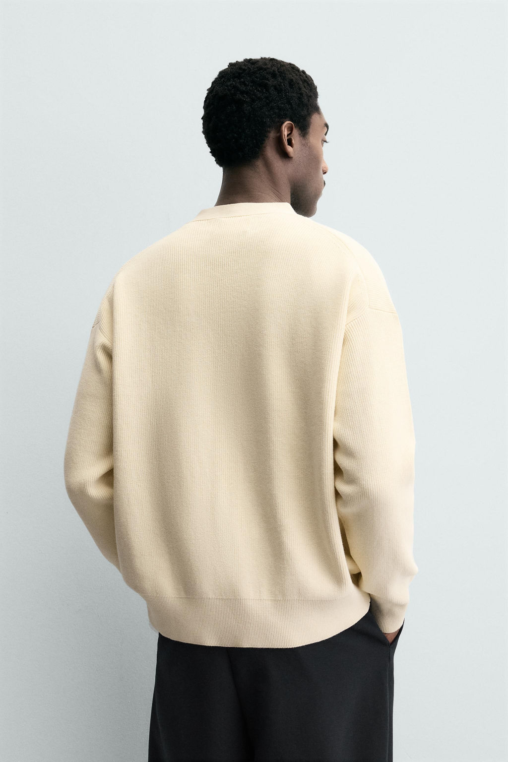 C?RDIGAN ESTRUCTURA ALGOD?N / Crudo - Zara фото 3