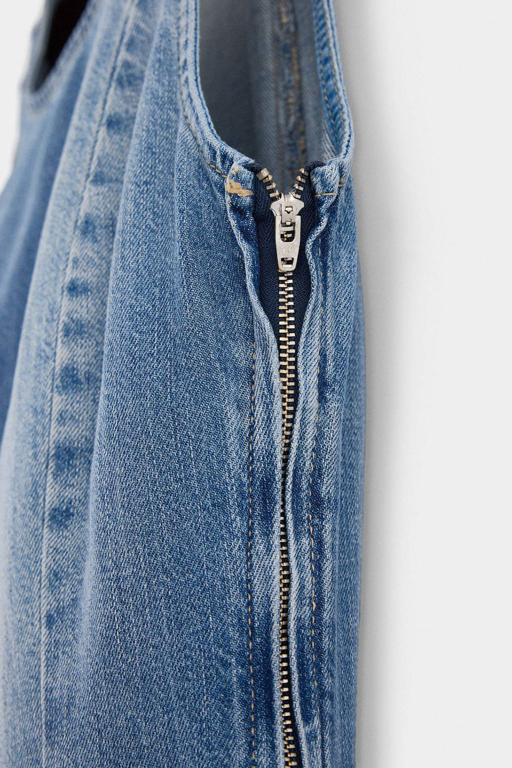Mavi Kolsuz Asimetrik Midi Denim Elbise TWOAW27EL00030 - Trendyolmilla фото 6