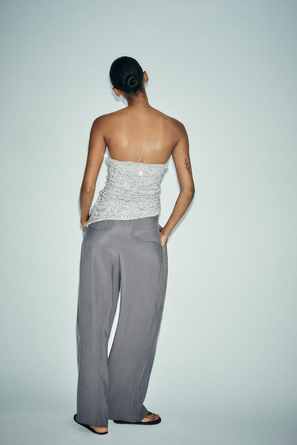 SEQUINNED BANDEAU TOP - Zara фото 6