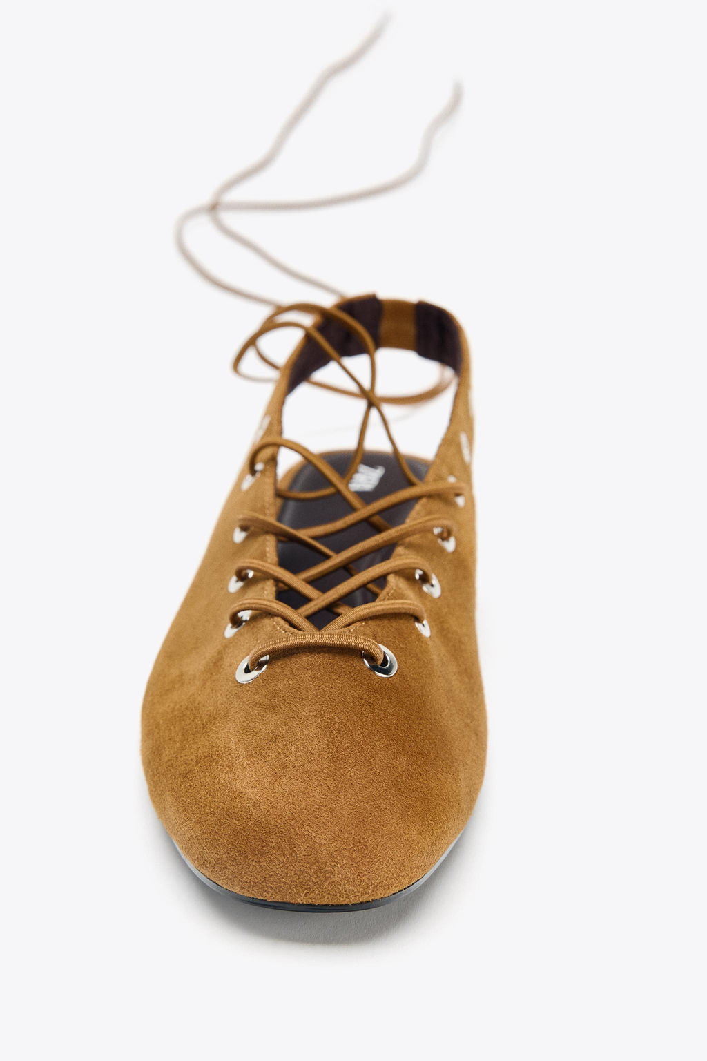 SUEDE TIE SLINGBACK SHOES