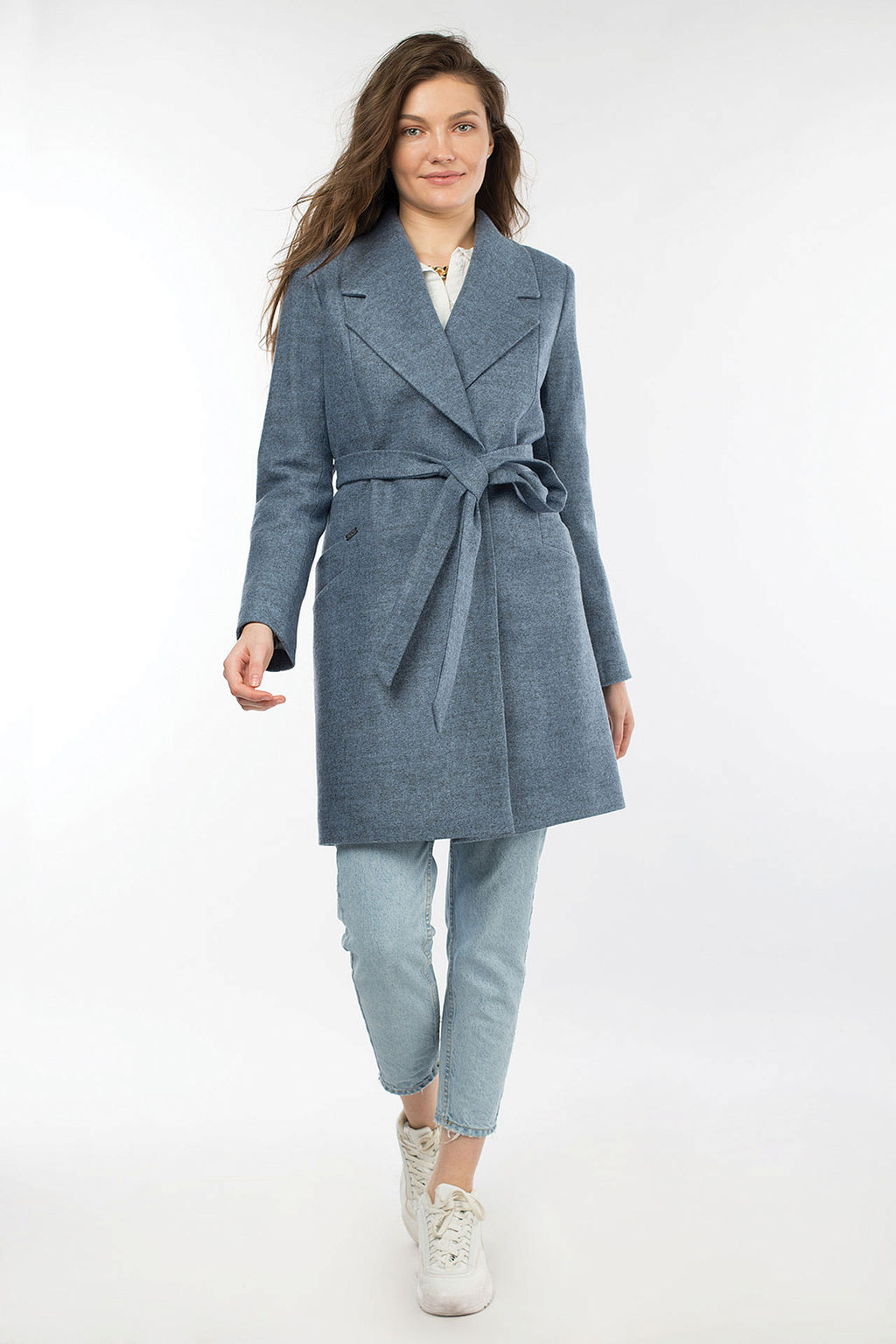 Пальто женское демисезонное(пояс) - El podio фото 2