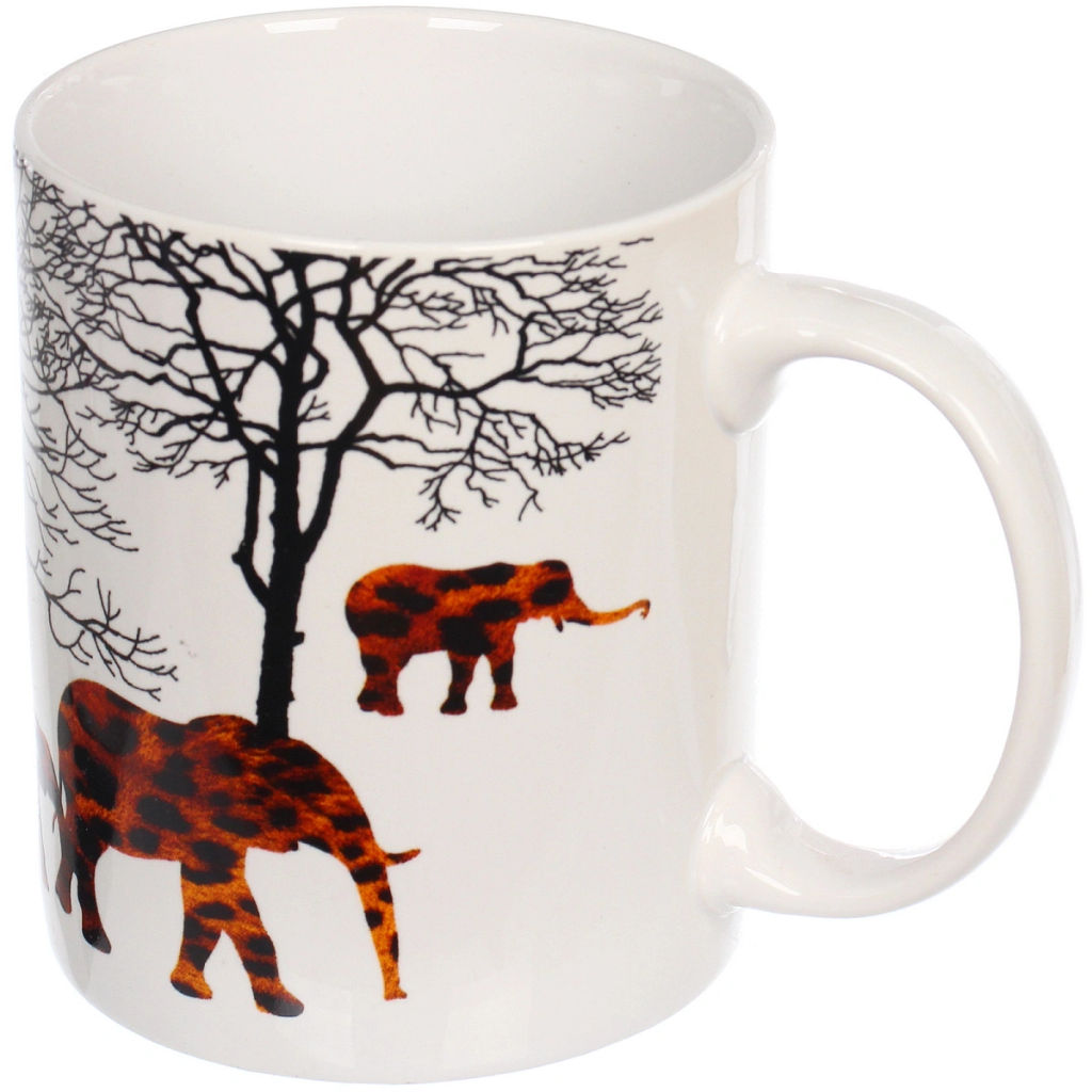 Цена за 2 шт. Кружка керамическая 330мл "Сафари парк", микс рисунков