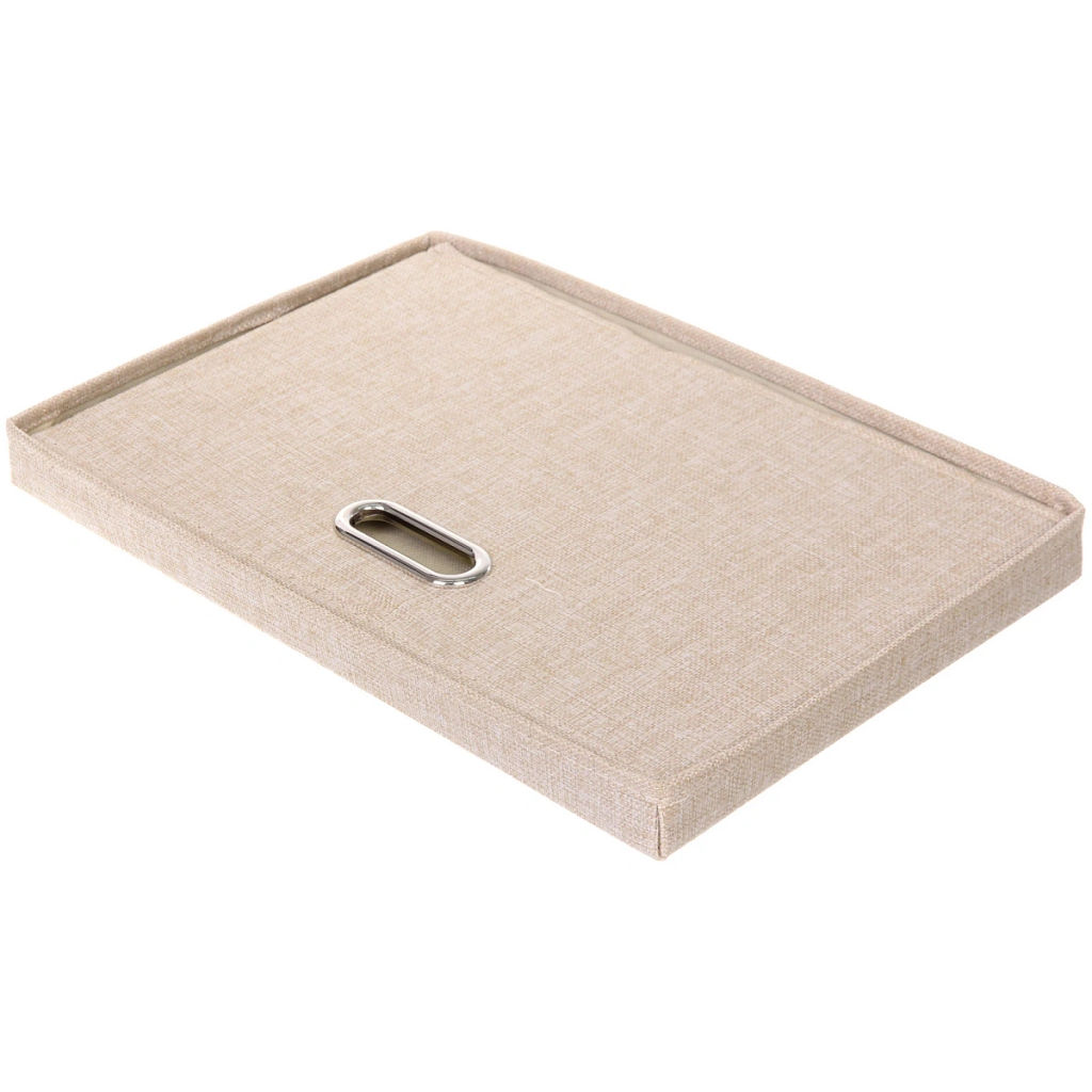 Коробка для хранения вещей складная с крышкой "ДЭСТРА", цвет светло-бежевый, 44*29*30см