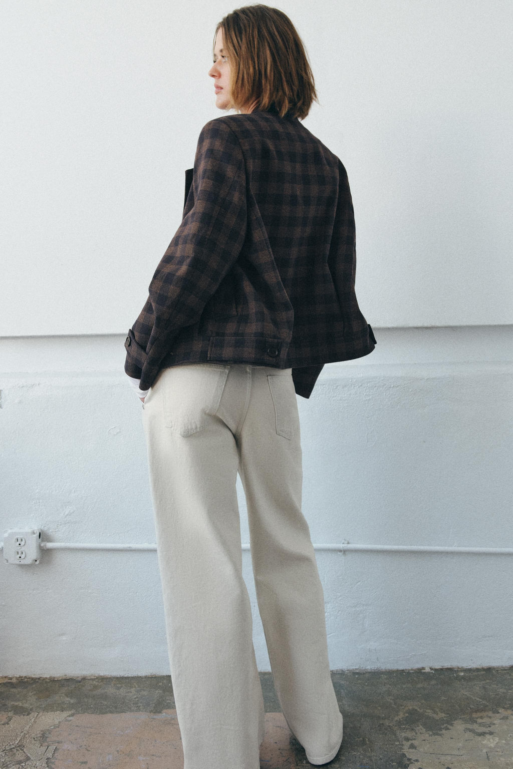 ZW COLLECTION CHECKED DOUBLE-BREASTED JACKET - Zara фото 10