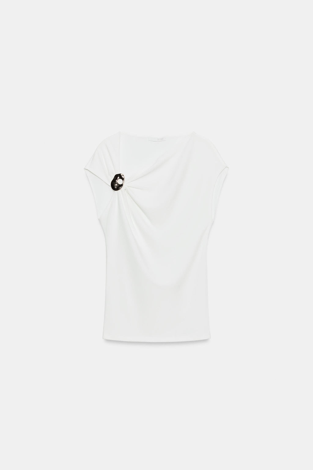 TOP DRAPEADO FORNITURA / Blanco roto - Zara фото 5