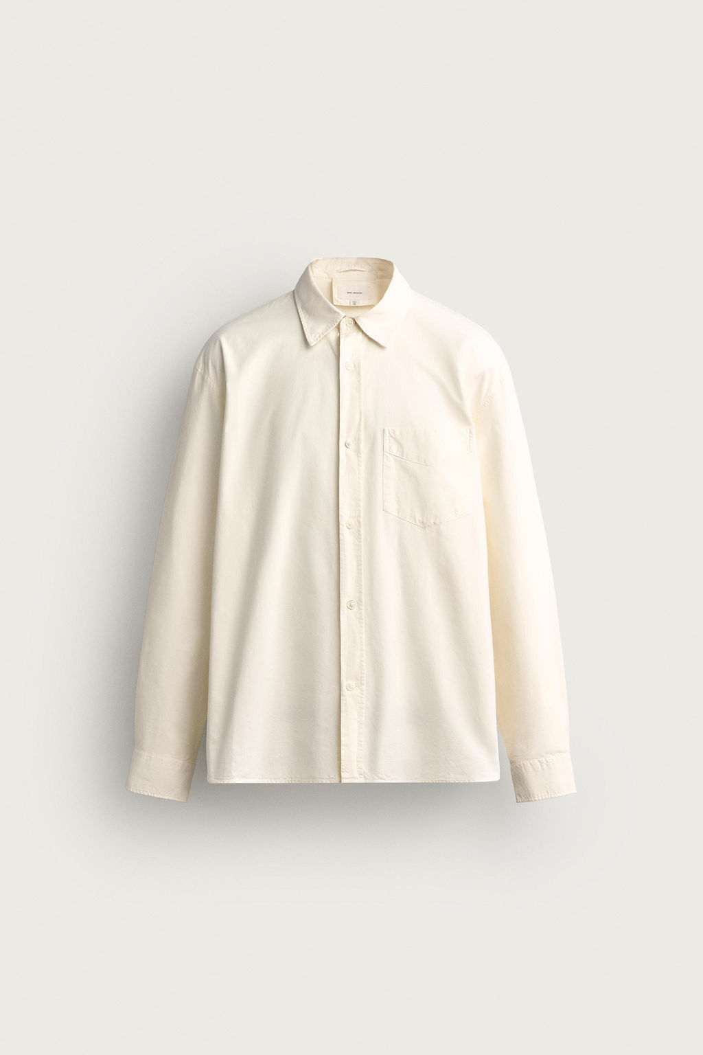 CAMISA RELAXED FIT ALGOD?N / Blanco - Zara фото 7