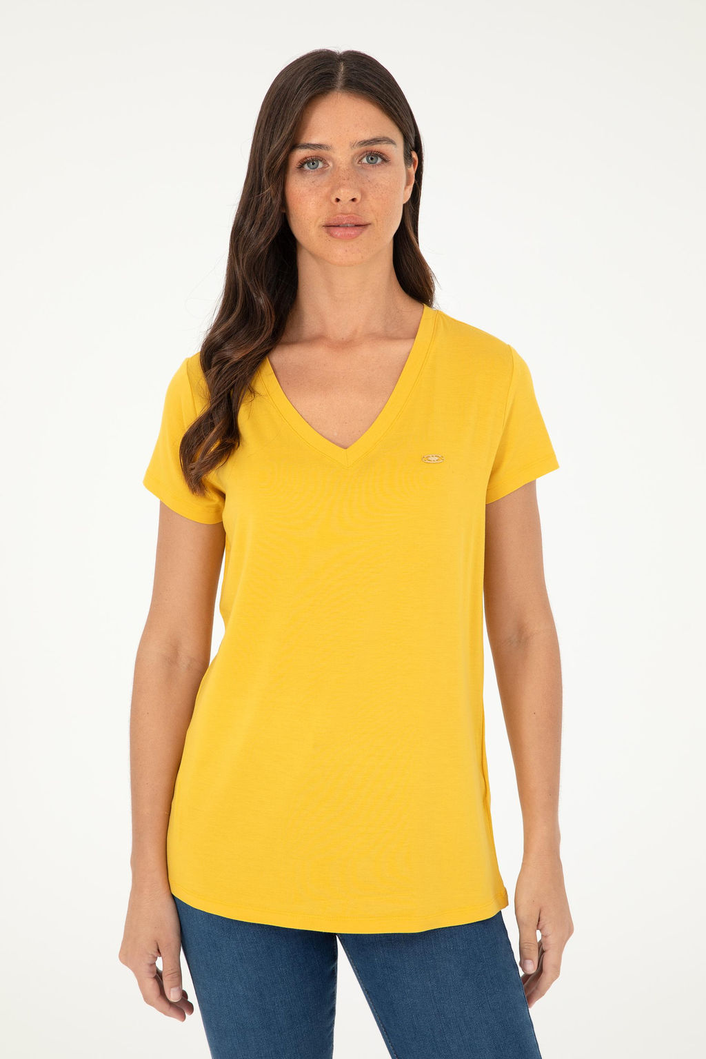 Женская базовая футболка Safran Неожиданная скидка в корзине - U.s. polo assn фото 3