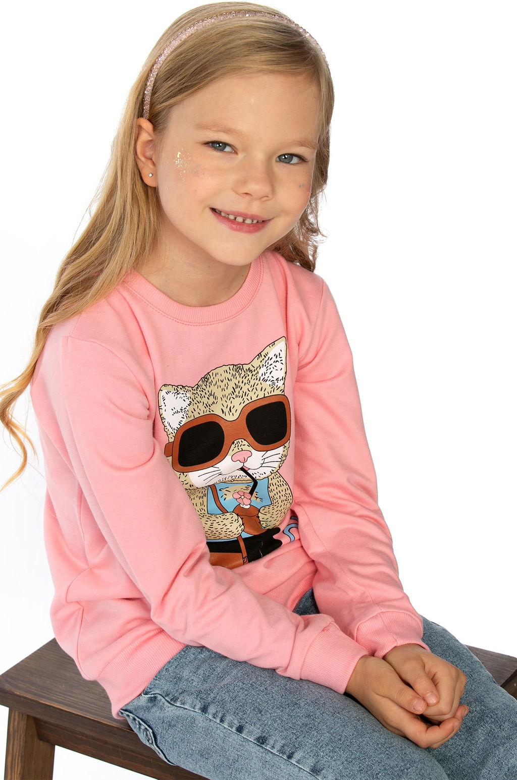 Свитшот для девочки из футера двухнитки Baby Style  фото 6