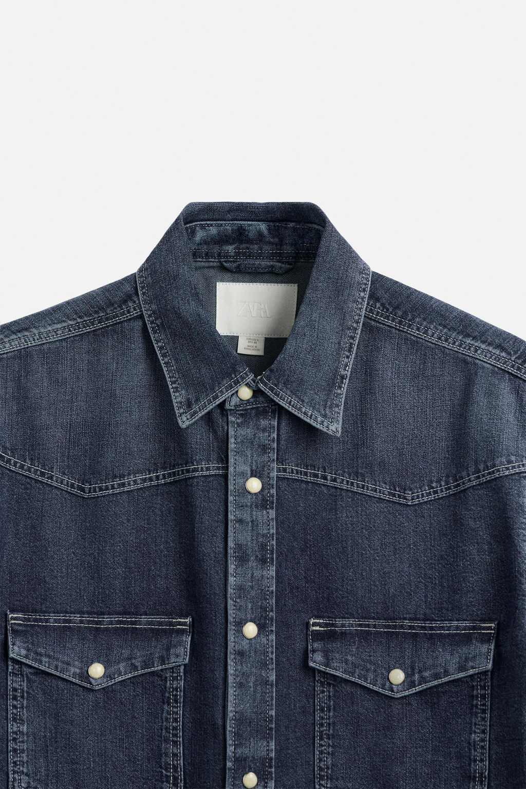 WESTERN DENIM SHIRT WITH POCKETS - Zara фото 44