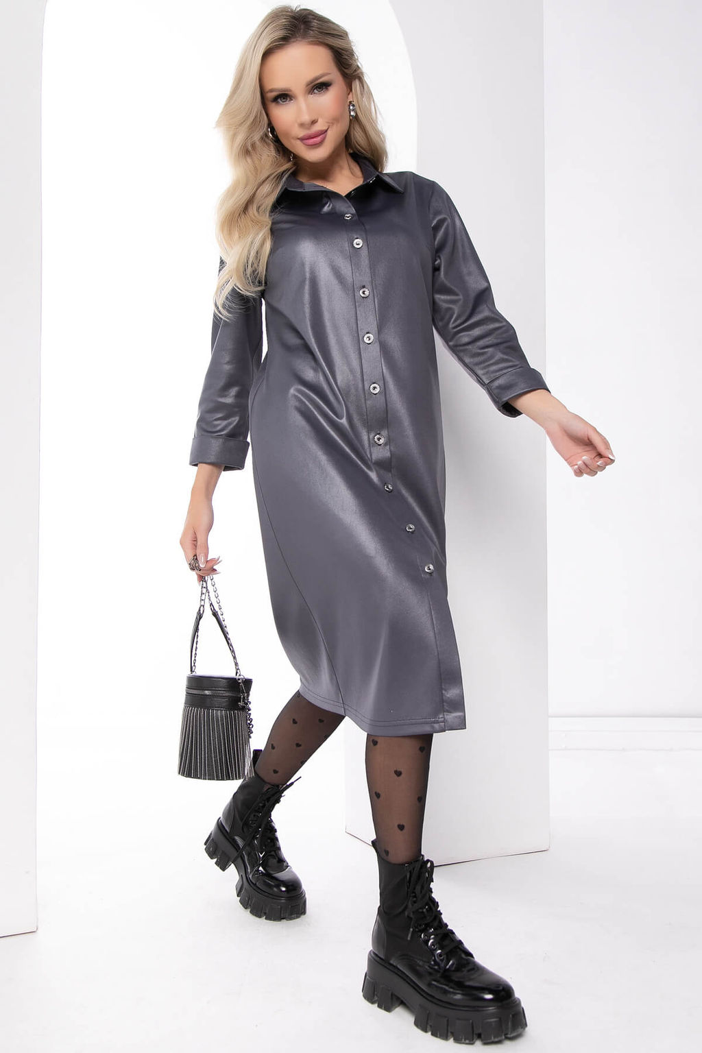 Платье Елизавета (графит) П8107 - Lt collection фото 4