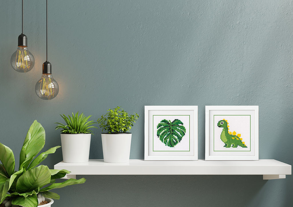 Klart набор для вышивания 12-012 Монстера 9 х 9.5 см