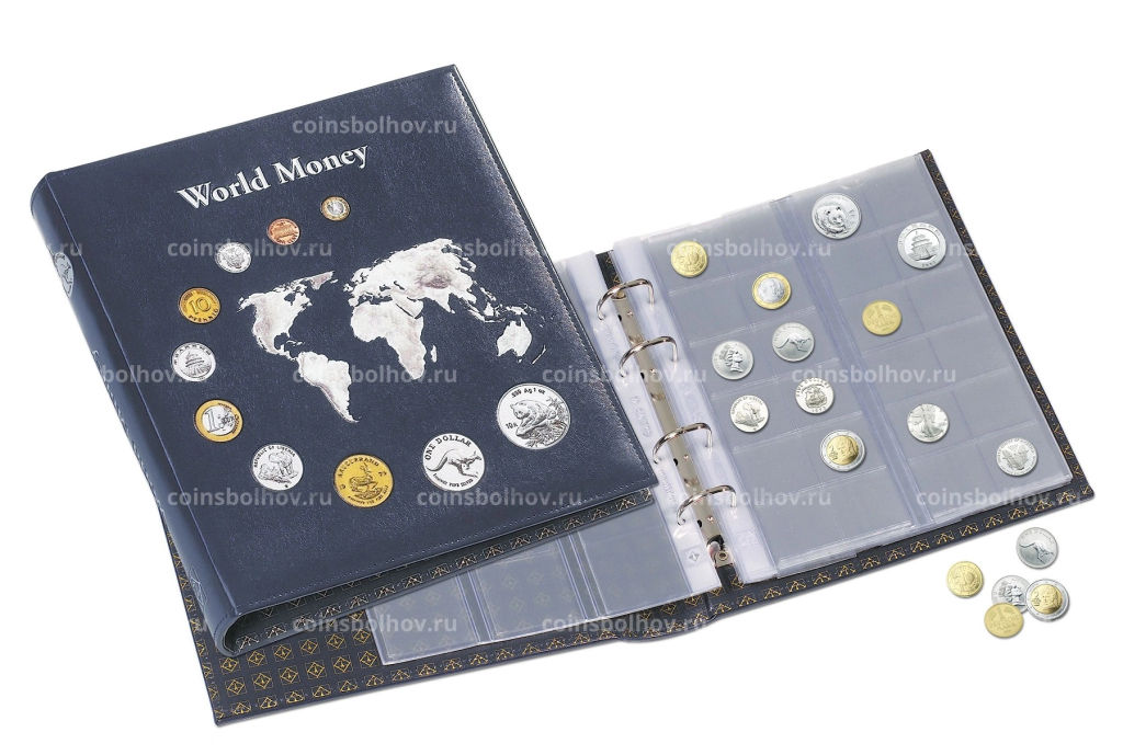Альбом для монет с 5 листами формата Optima Синий World money (LEUCHTTURM 323813)