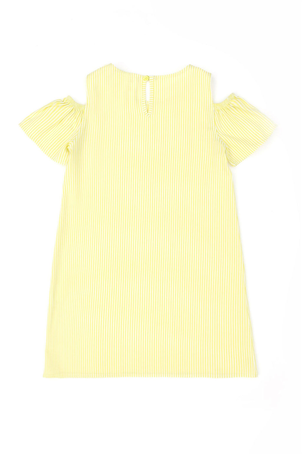 Неоново-желтое тканое платье для девочки - U.s. polo assn фото 2