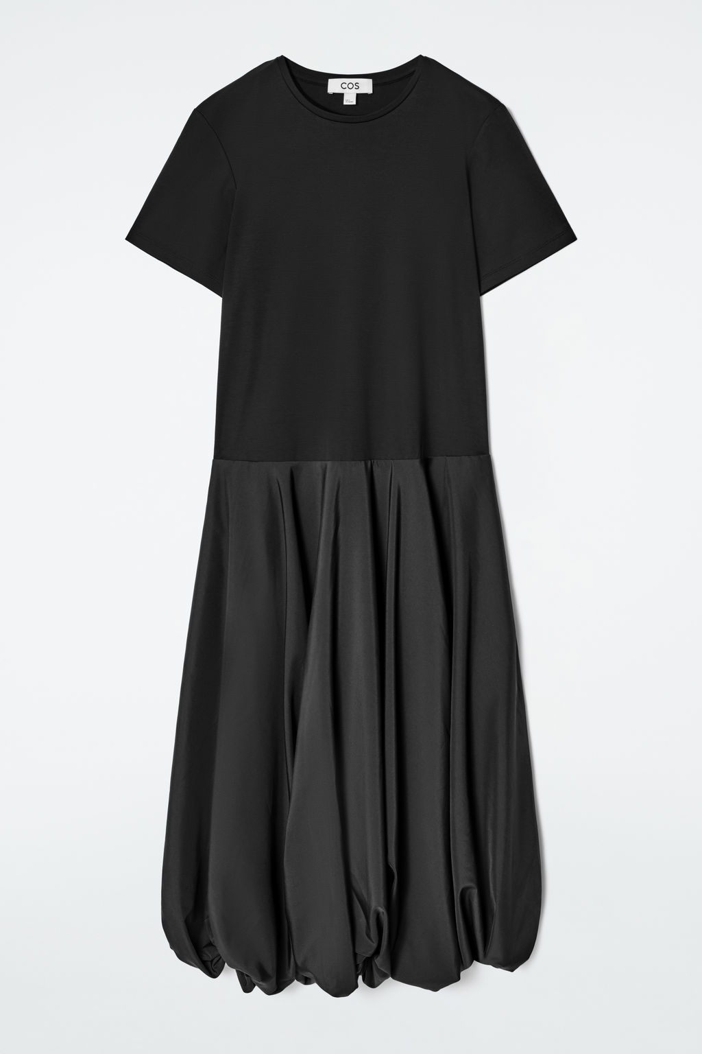 VESTIDO MIDI CON DOBLADILLO ESTILO GLOBO