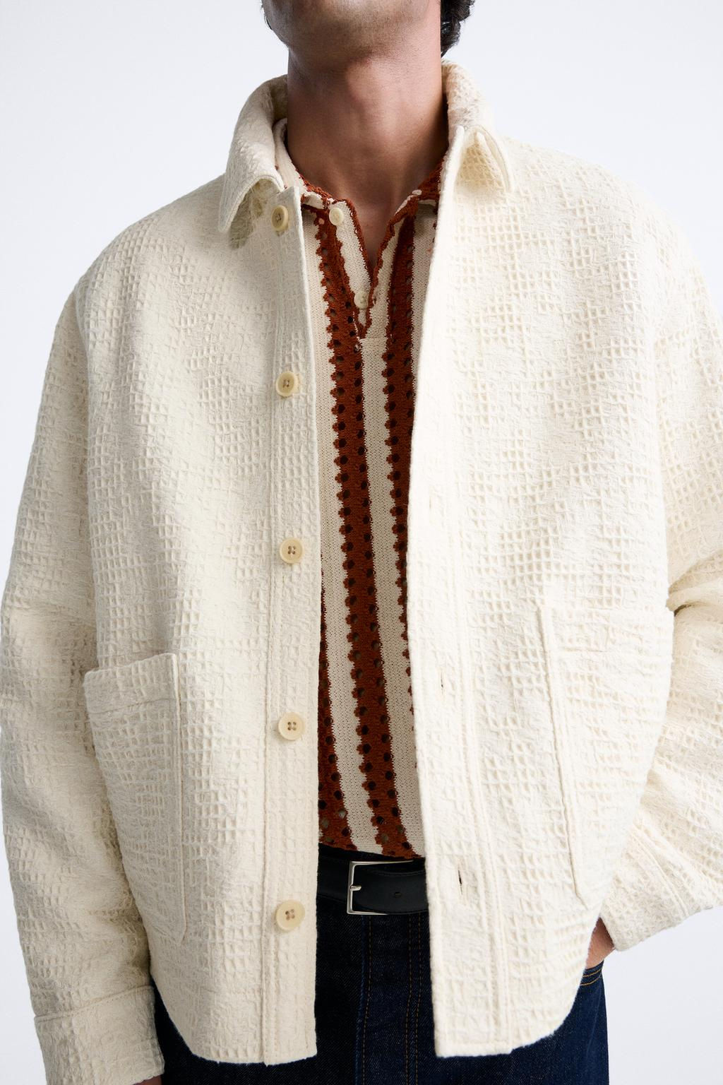 RUSTIC TEXTURED JACKET - Zara фото 5