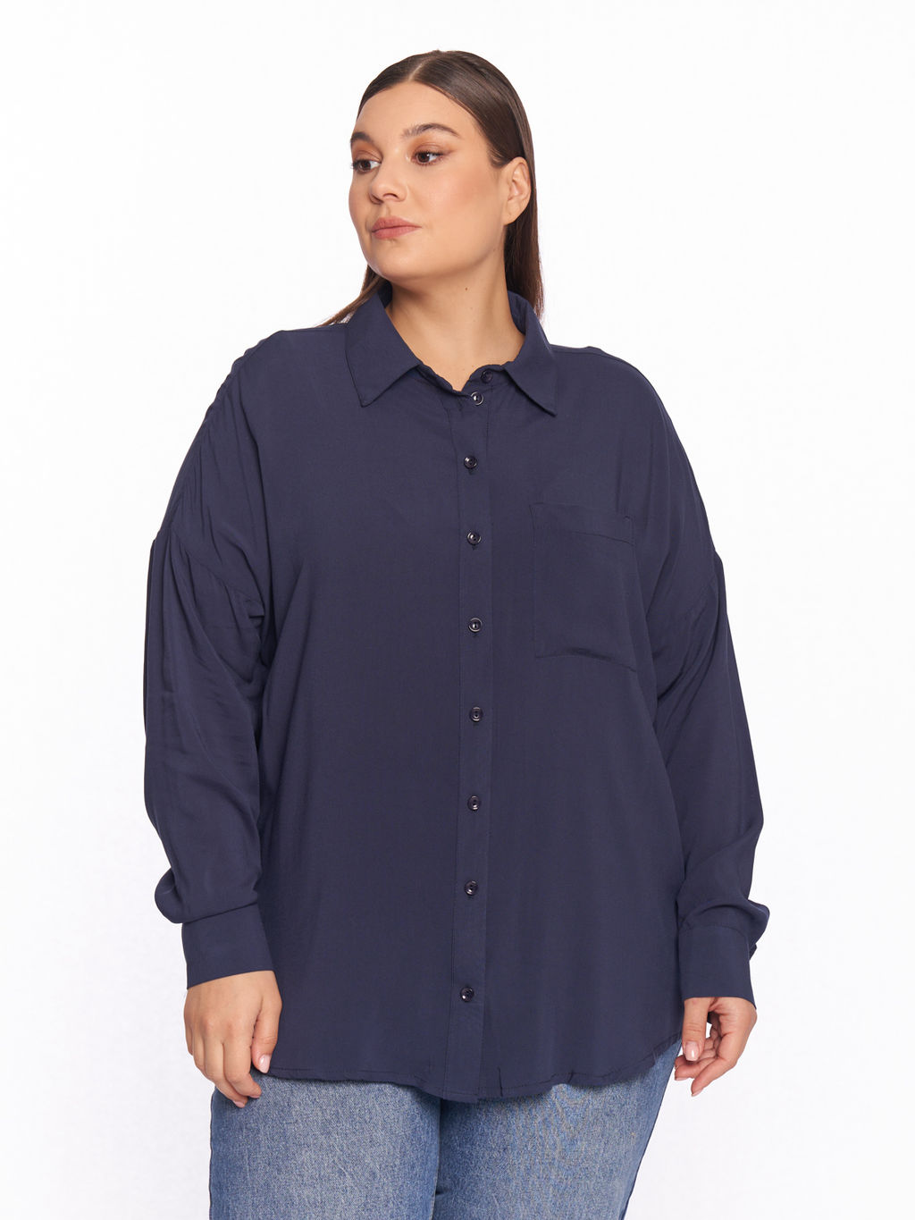 Синяя рубашка BL28304DBL05 - Артесса фото 8