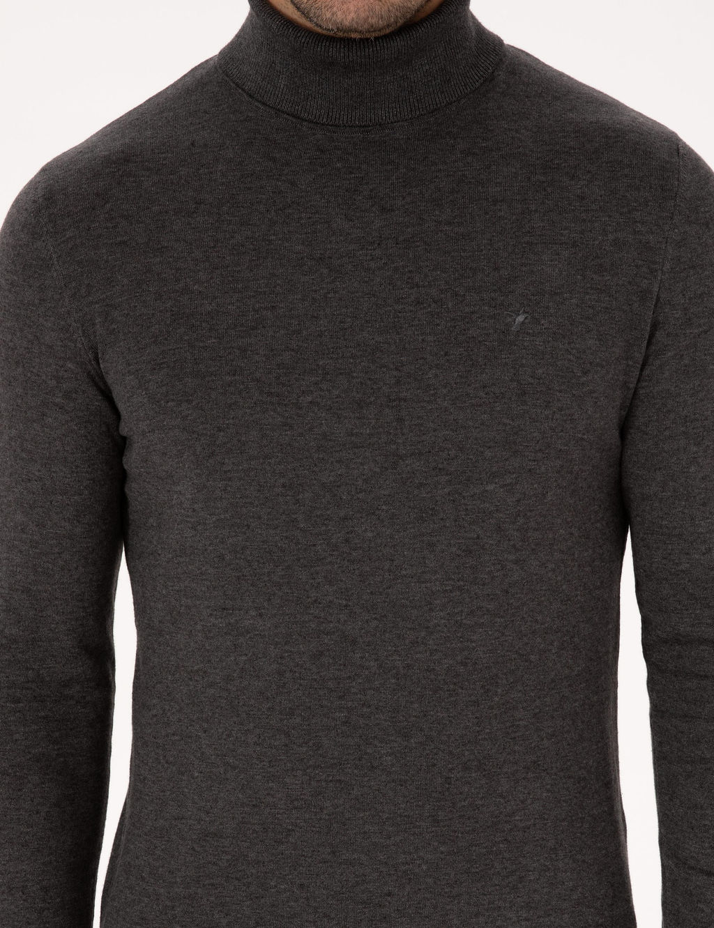 F_me Slim Fit Pamuk Kar___ml_ Bal_k__ Yaka Basic Triko Kazak - Cacharel фото 6