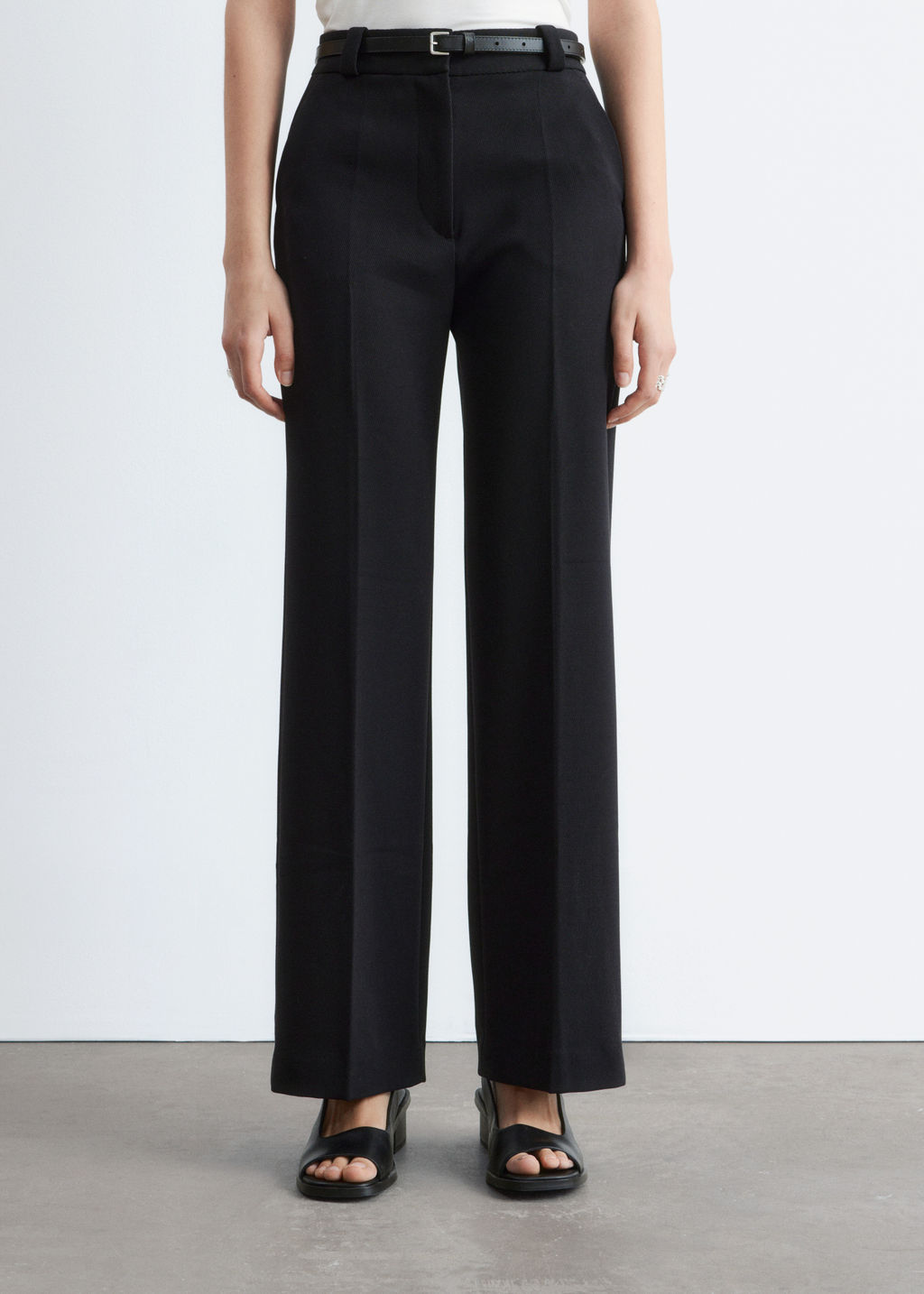 Pantalones rectos con pliegues marcados - H&m фото 7