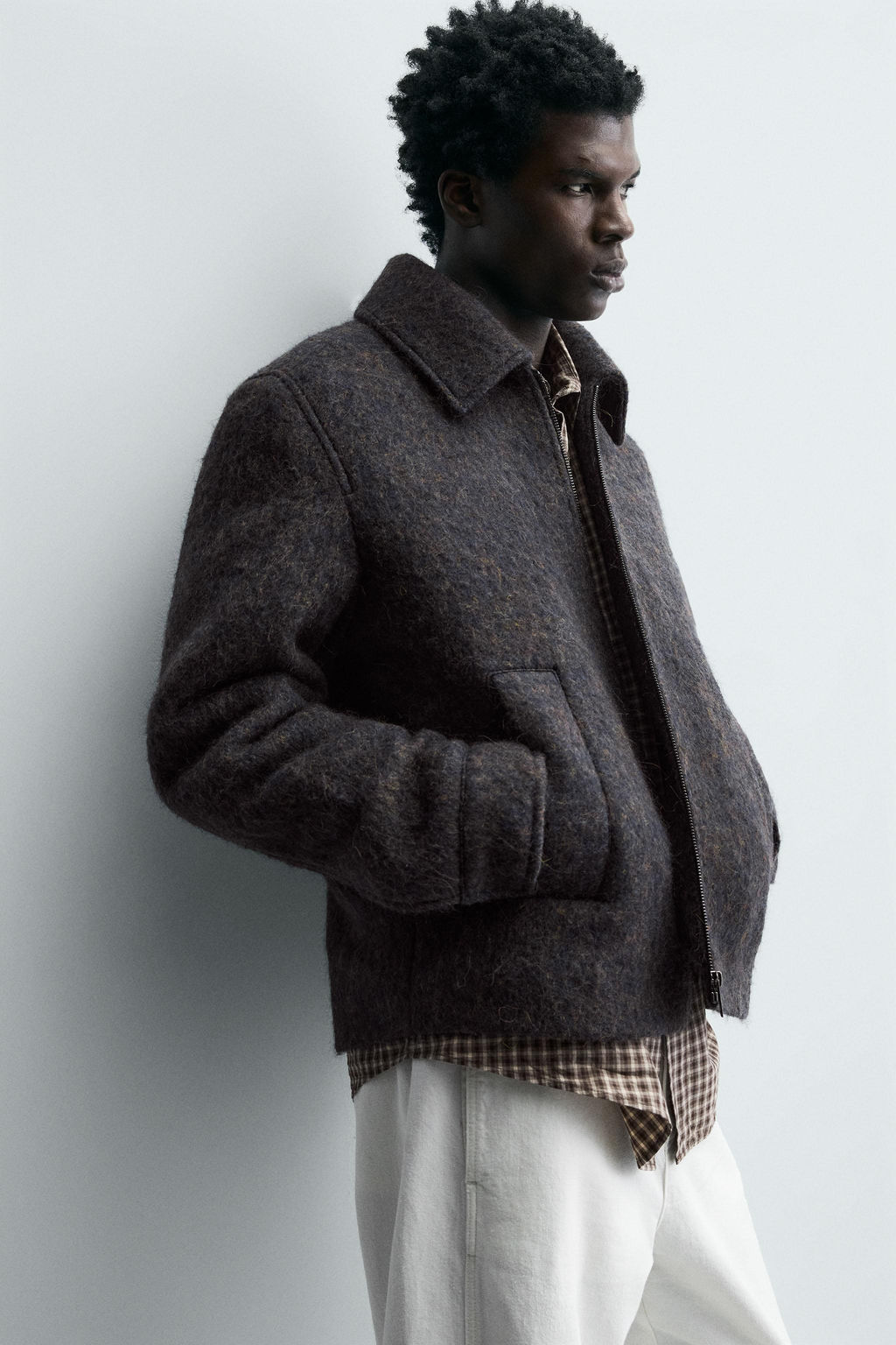 CROPPED TEXTURED OVERSHIRT - Zara фото 6