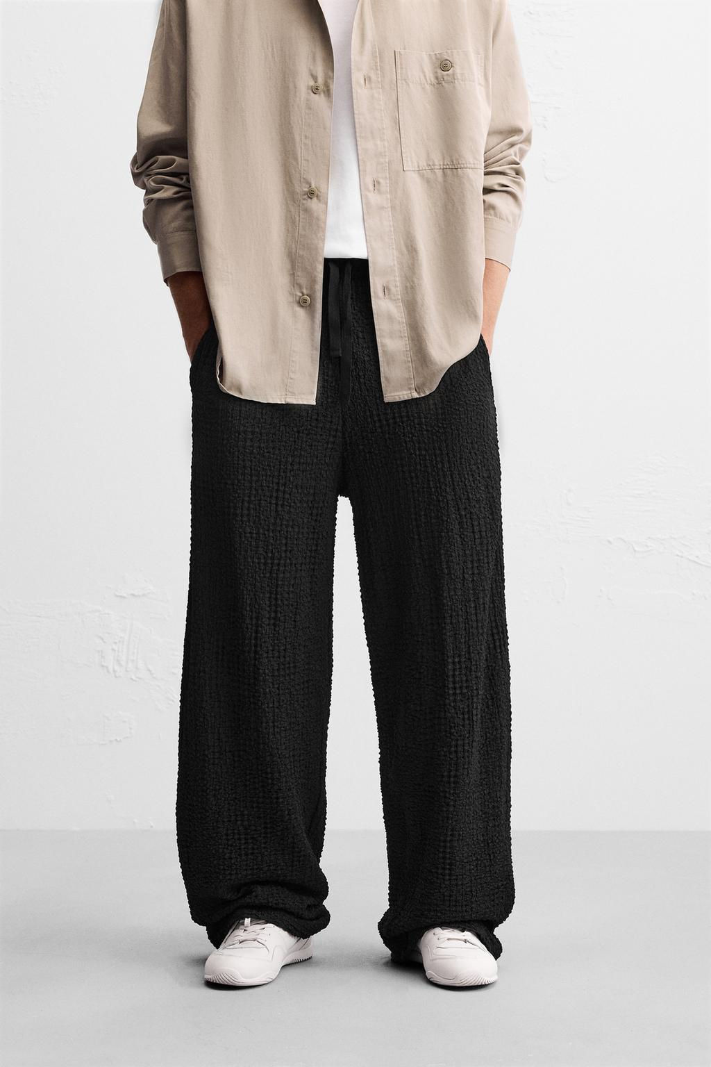 JACQUARD TEXTURED TROUSERS - Zara фото 2