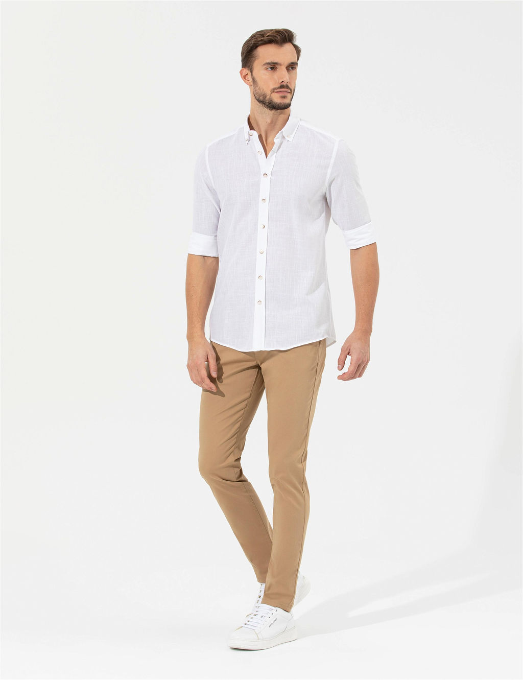 Camel Slim Fit Kanvas Pantolon - Pierre cardin фото 3