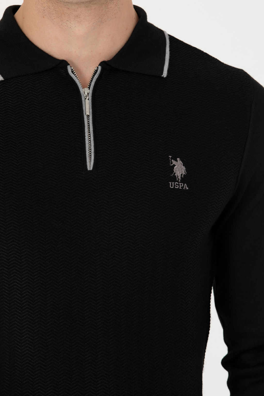 U. S. Polo Assn Мужской черный свитер - U.s. polo assn фото 21