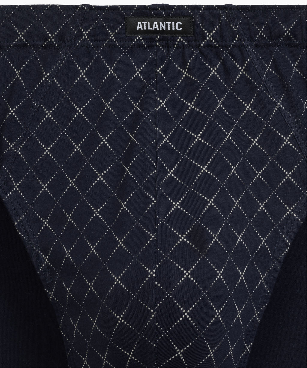 ATLANTIC 3MP-205 Трусы классика Check - набор 3 шт. темно-синий + серый меланж + зеленый  фото 4