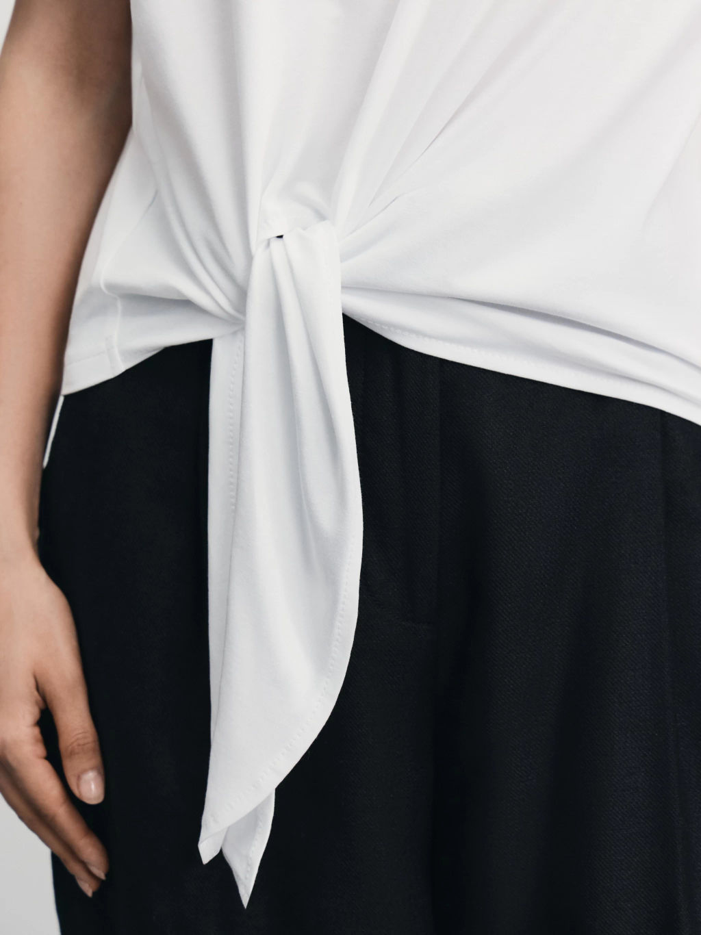 Футболка с завязкой на талии / Zarina  фото 7