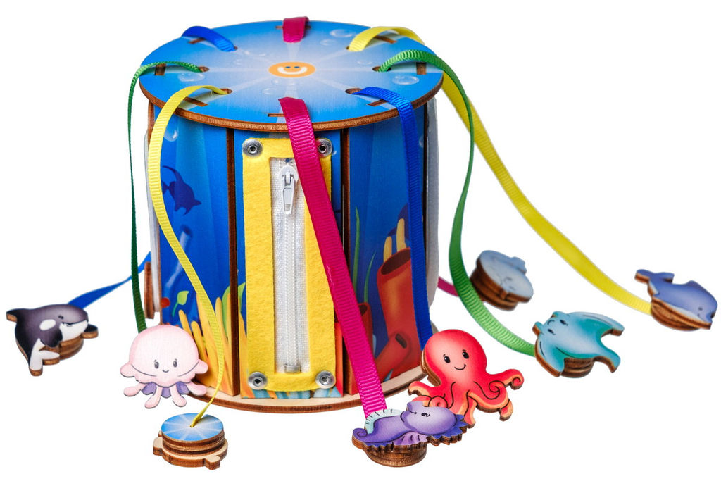Игра по системе Монтессори Бизиборд Морские обитатели - Smiledecor фото 5