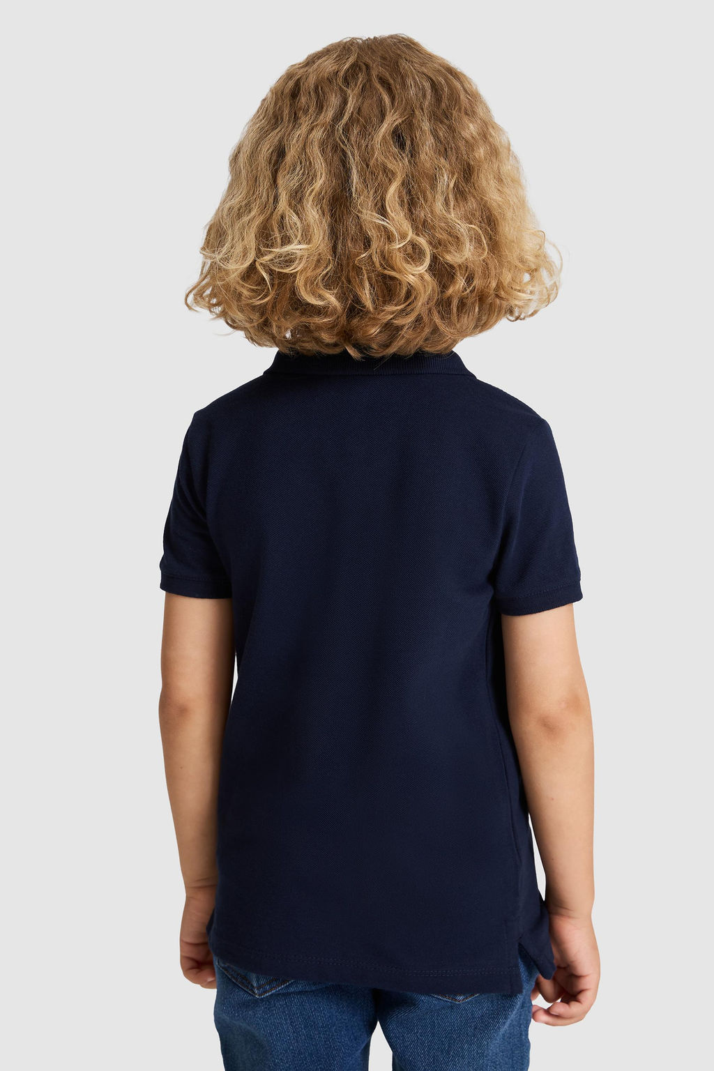 Erkek _ocuk Lacivert Polo Yaka Basic Ti__rt