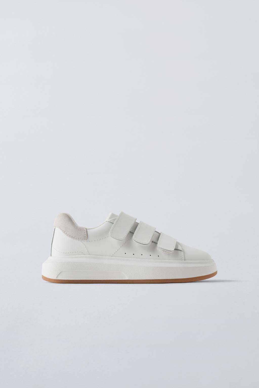 LEATHER PLIMSOLLS WITH STRAPS - Zara фото 8