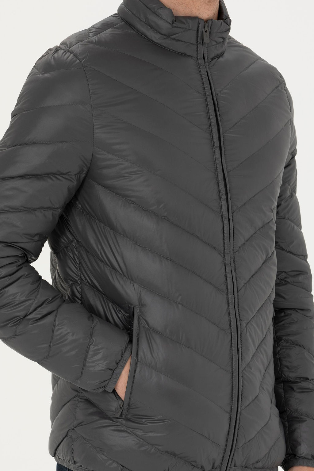 U. S. Polo Assn / Мужское пальто антрацитового цвета - U.s. polo assn фото 20