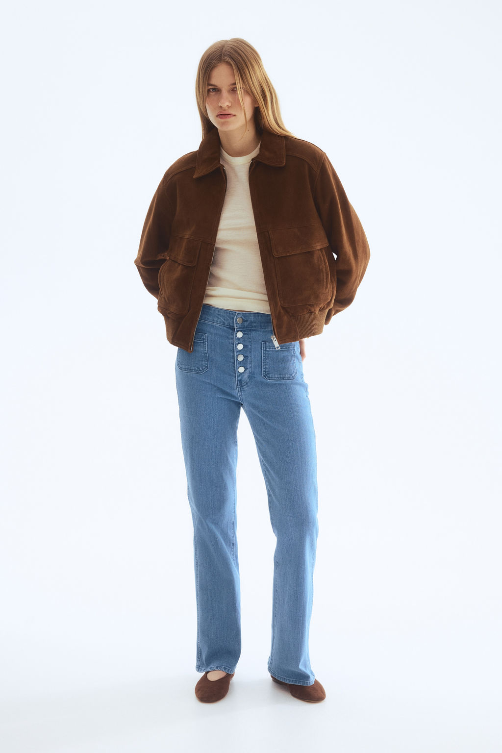 Flared Leg High Waist Jeans - H&m фото 2