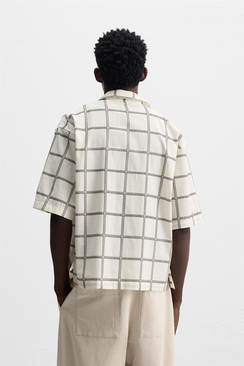 CHECK EMBROIDERED SHIRT - Zara фото 3