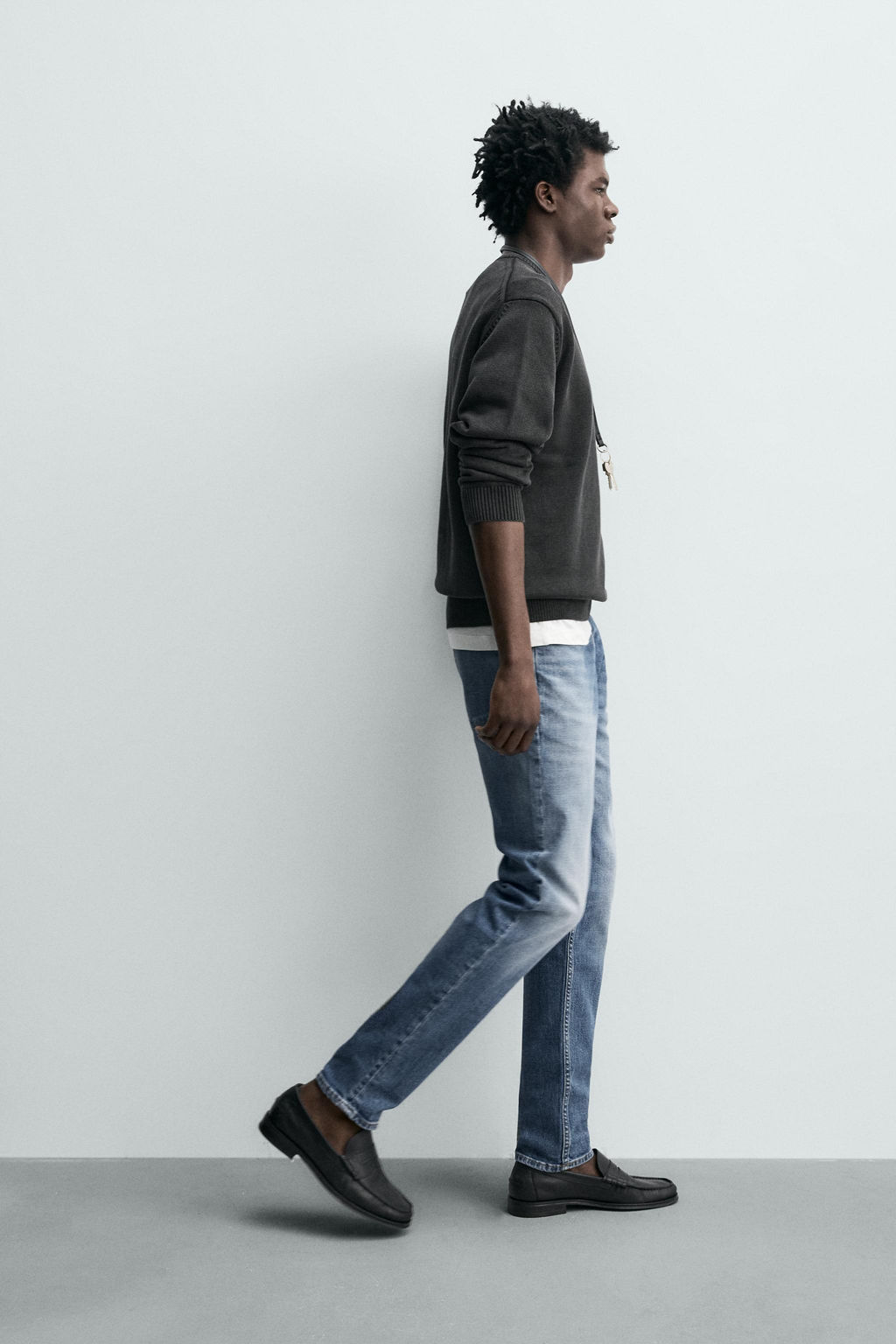 JEANS SLIM FIT B?SICO / Azul - Zara фото 6