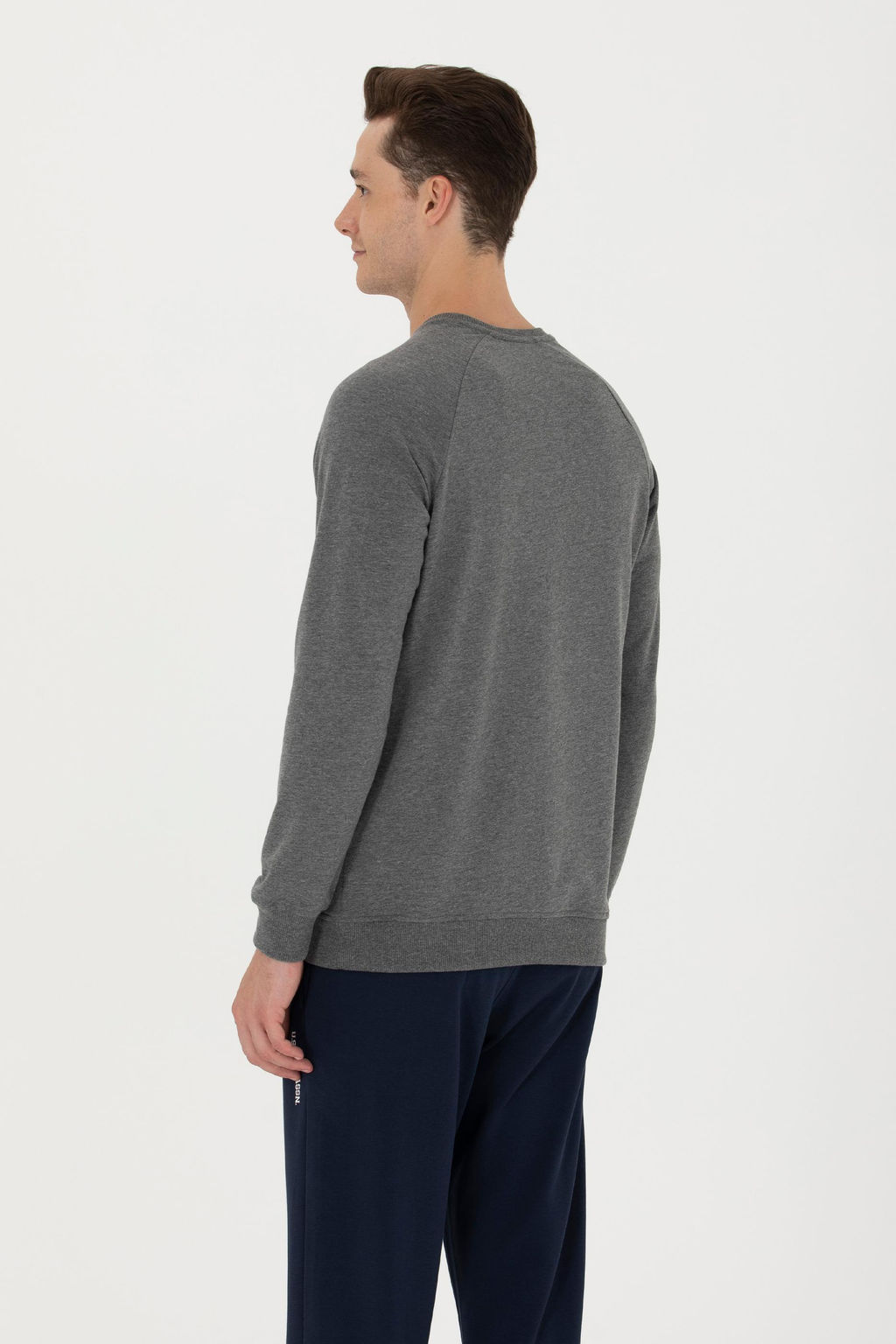U. S. Polo Assn / Мужской базовый свитшот антрацитовый меланж - U.s. polo assn фото 17